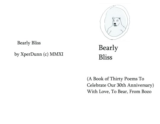 Bearly Bliss - Title/Cover Page